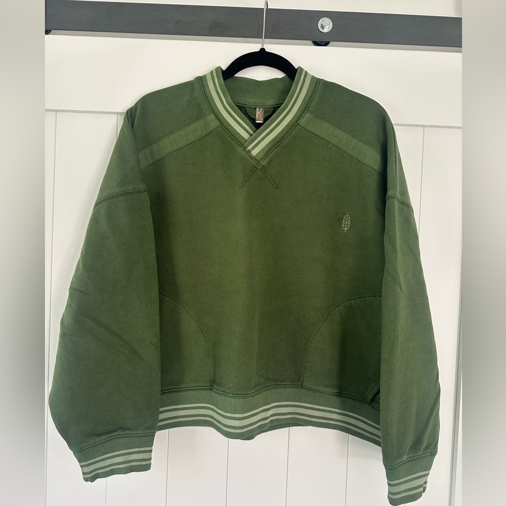 Free People Best Of Pullover Oversized XS Sweatshirt in Everglades